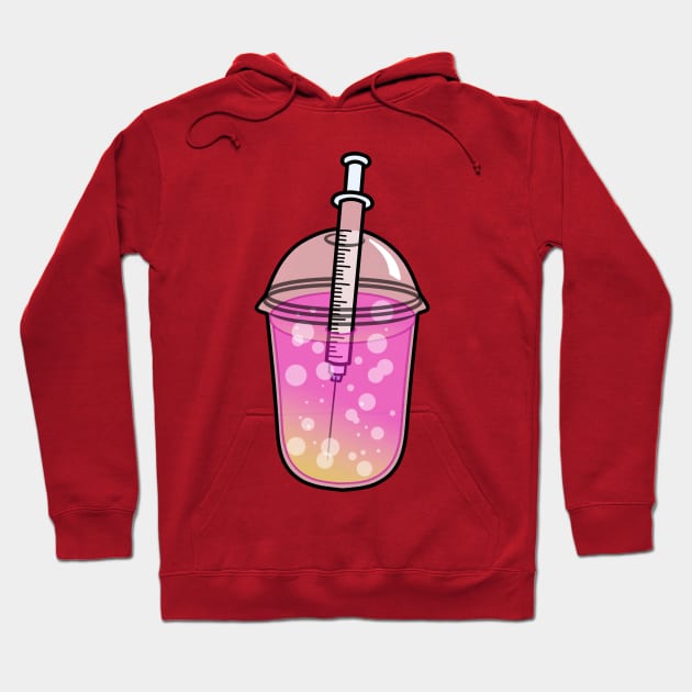 Strawberry juice vaccine will make your drink colorful Hoodie by LEMONEKO